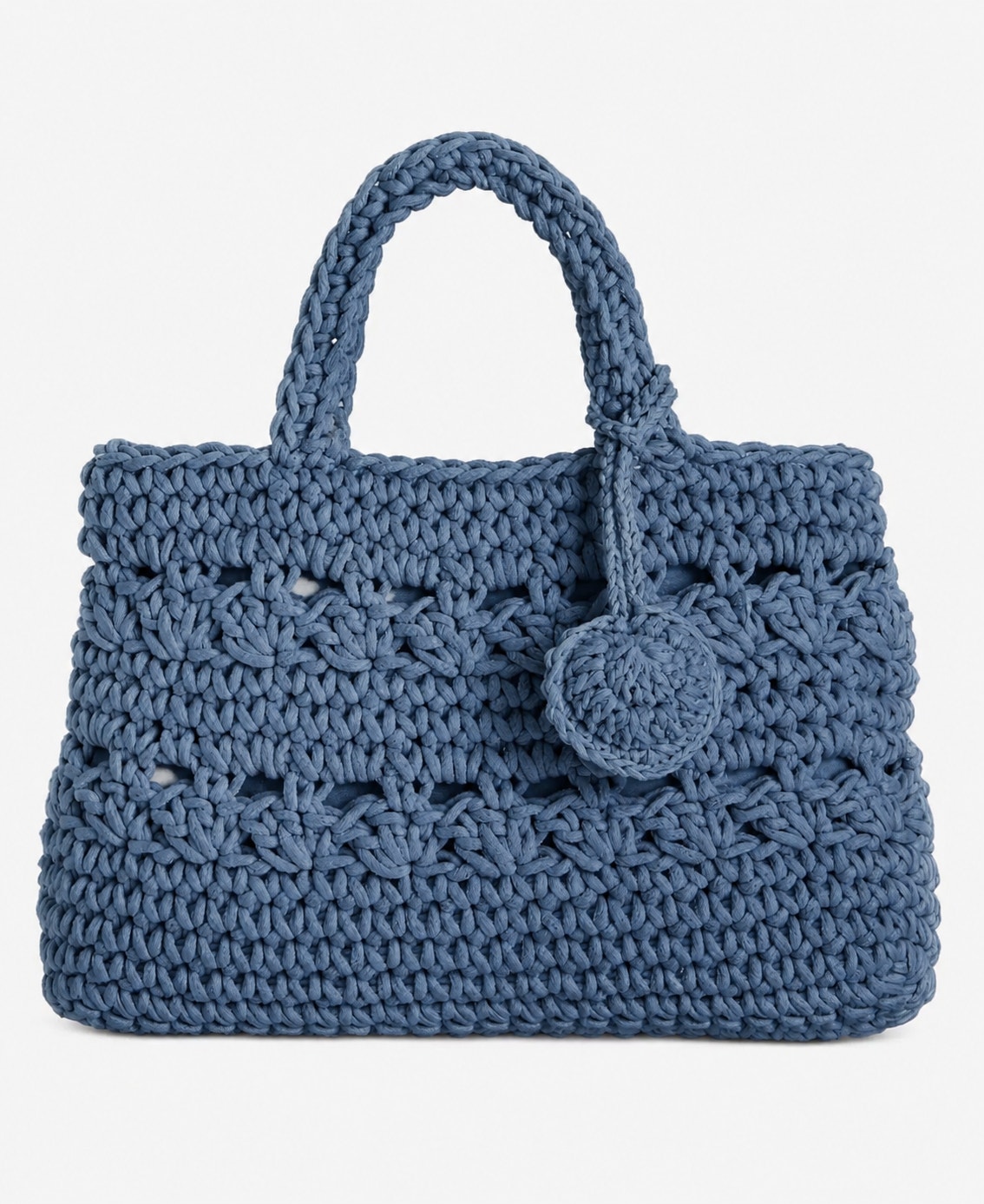 On 34th Crochet Medium Tote Bag In Blue Spell